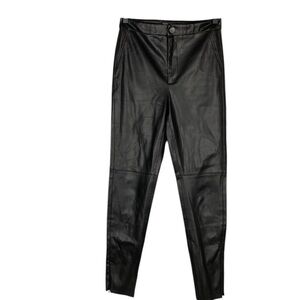 Zara High Rise Faux Leather Skinny Pants Small